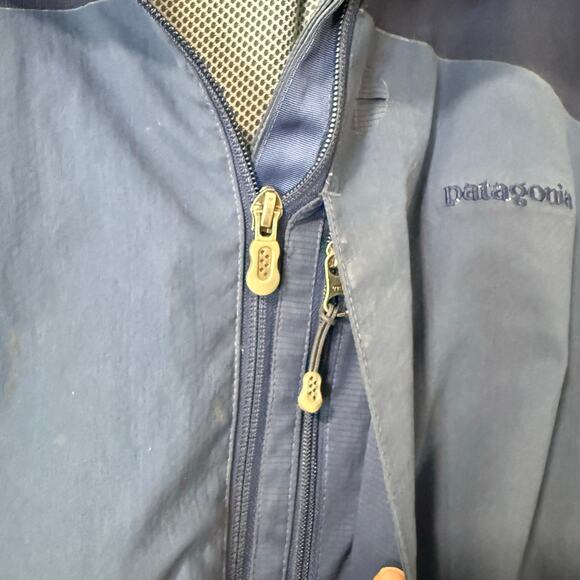 Patagonia Men's Vintage Ski Jacket Full Zip Hooded Waterproof Blue Large - Picture 6 of 14
